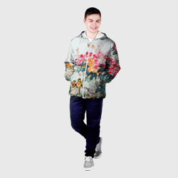 Мужская куртка 3D Японские цветы - фото 2