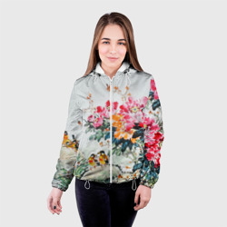 Женская куртка 3D Японские цветы - фото 2