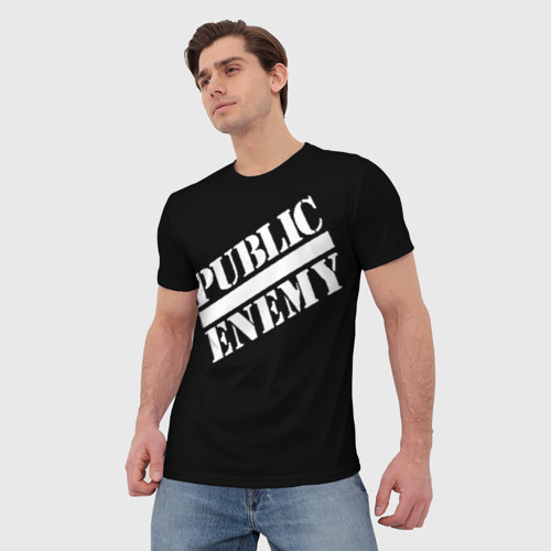 Мужская футболка 3D Public Enemy, цвет 3D печать - фото 3