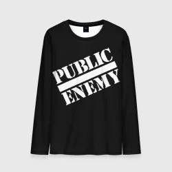 Мужской лонгслив 3D Public Enemy