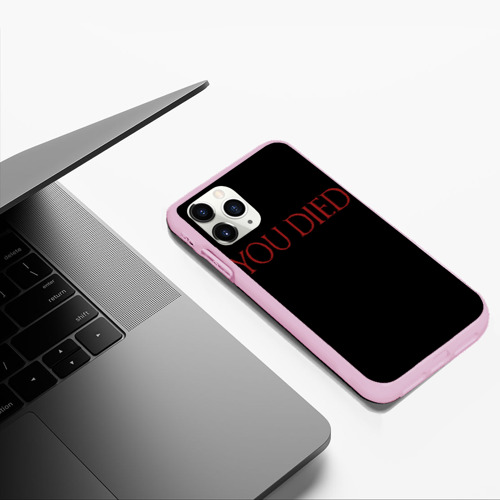 Чехол для iPhone 11 Pro Max матовый You Died, цвет розовый - фото 5