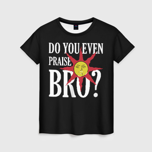 Женская футболка 3D с принтом Bro, вид спереди #2