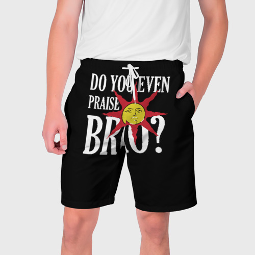 Мужские шорты 3D с принтом Bro, вид спереди #2