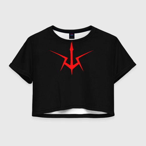 Женская футболка Crop-top 3D Code Geass logo red, цвет 3D печать