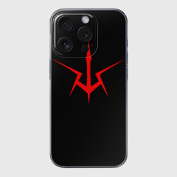 Чехол для iPhone 15 Pro силиконовый с защитой камеры Code Geass logo red