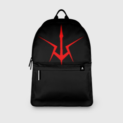 Рюкзак с принтом Code Geass logo red для любого человека, вид спереди №3. Цвет основы: белый