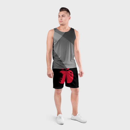 Мужские шорты спортивные Яблоко Рюка, цвет 3D печать - фото 4