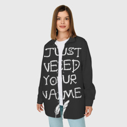 Женская рубашка oversize 3D Your name - фото 2