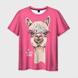 Romantic - llama – Мужская футболка 3D с принтом купить со скидкой в -26%