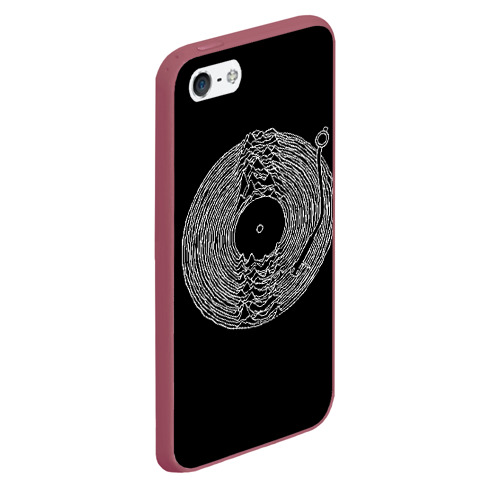 Чехол для iPhone 5/5S матовый Joy Division, цвет малиновый - фото 3