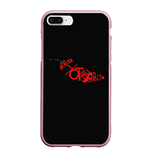 Чехол для iPhone 7Plus/8 Plus матовый RED HOT CHILI PEPPERS, цвет розовый