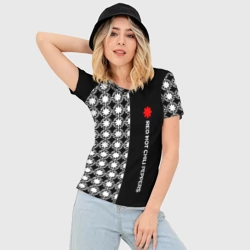 Женская футболка 3D Slim Red Hot chili peppers - фото 2