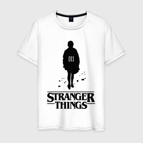 Мужская футболка из хлопка с принтом Stranger things, вид спереди №1