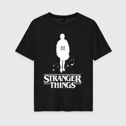 Женская футболка хлопок Oversize Stranger things