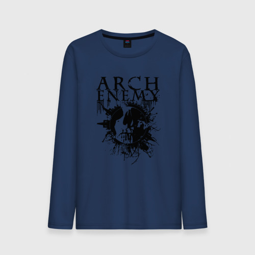 Мужской лонгслив хлопок Arch Enemy, цвет темно-синий