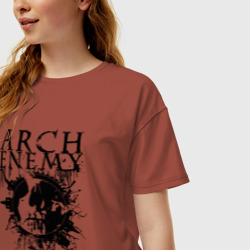 Женская футболка хлопок Oversize Arch Enemy - фото 2