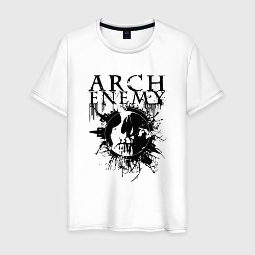 Мужская футболка из хлопка с принтом Arch Enemy, вид спереди №1