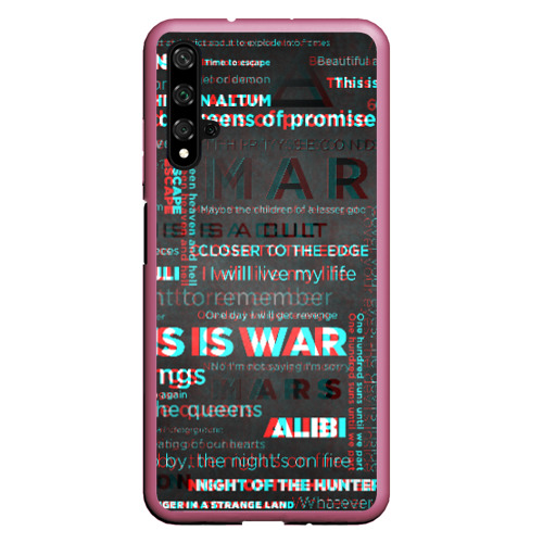 Чехол для Honor 20 30 Seconds to mars, цвет малиновый