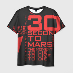 Мужская футболка 3D 30 Seconds to mars