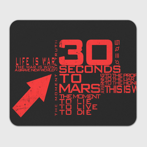 Прямоугольный коврик для мышки 30 Seconds to mars