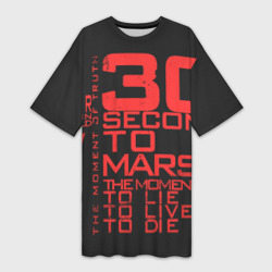 Платье-футболка 3D 30 Seconds to mars