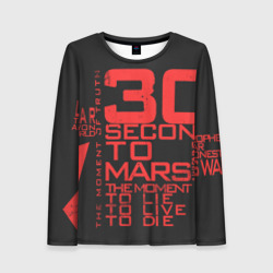 Женский лонгслив 3D 30 Seconds to mars