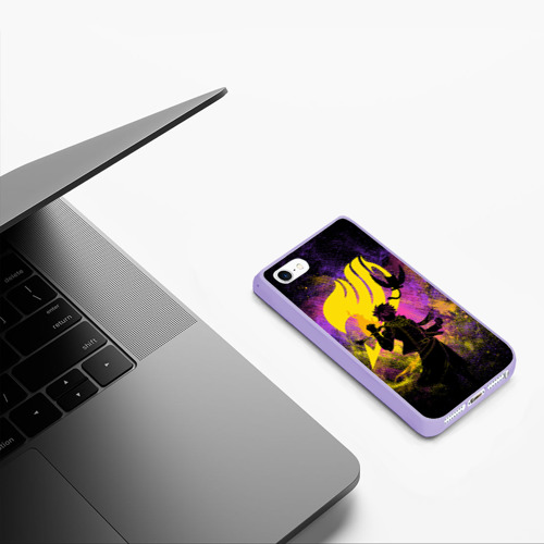 Чехол для iPhone 5/5S матовый Маг Fairy Tail, цвет светло-сиреневый - фото 5