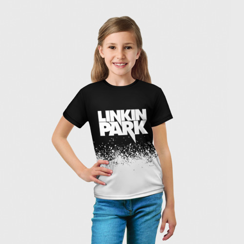 Детская футболка 3D с принтом LINKIN PARK, вид сбоку #3