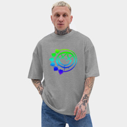 Мужская футболка Oversize хлопок texturе Blink-182 - фото 2