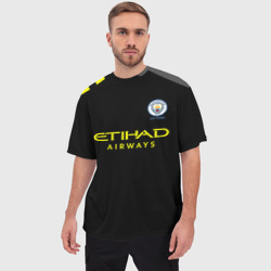 Мужская футболка oversize 3D Manchester City away 19-20 - фото 2