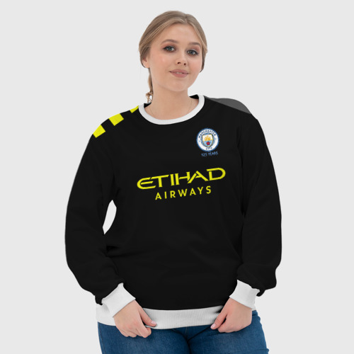 Женский свитшот 3D Manchester City away 19-20, цвет 3D печать - фото 6