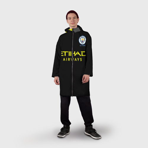 Мужской дождевик 3D Manchester City away 19-20, цвет белый - фото 3