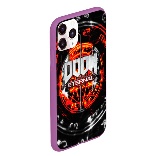 Чехол для iPhone 11 Pro Max матовый Doom eternal, цвет фиолетовый - фото 3