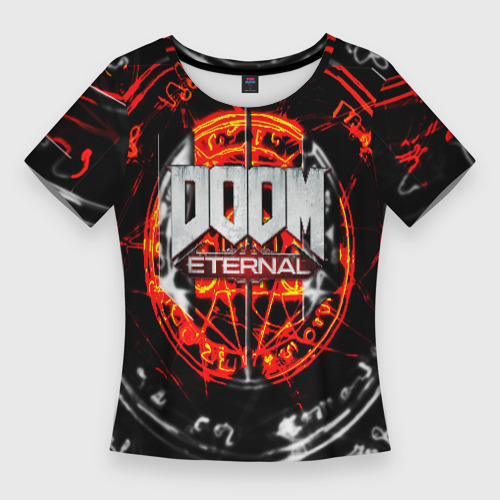 Женская футболка 3D Slim Doom eternal, цвет 3D печать