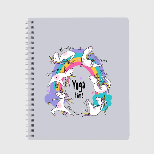 Тетрадь Yoga time - unicorns
