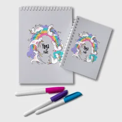 Блокнот Yoga time - unicorns