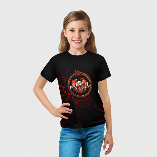Детская футболка 3D с принтом Arch Enemy, вид сбоку #3