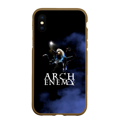 Чехол для iPhone XS Max матовый Arch Enemy, цвет коричневый