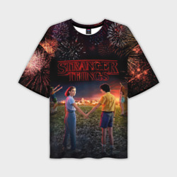 Мужская футболка oversize 3D Stranger things