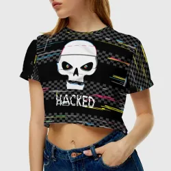 Женская футболка Crop-top 3D Hacked - фото 2
