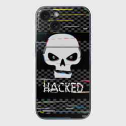 Чехол для iPhone 15 силиконовый с защитой камеры Hacked
