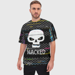 Мужская футболка oversize 3D Hacked - фото 2