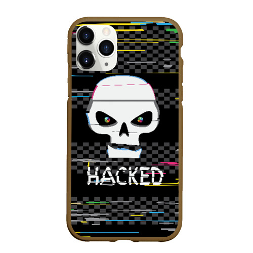 Чехол для iPhone 11 Pro Max матовый Hacked, цвет коричневый