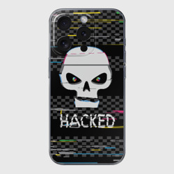 Чехол для iPhone 15 Pro силиконовый с защитой камеры Hacked