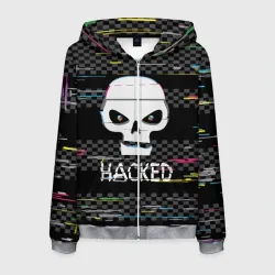 Мужская толстовка 3D на молнии Hacked