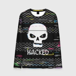 Мужской лонгслив 3D Hacked