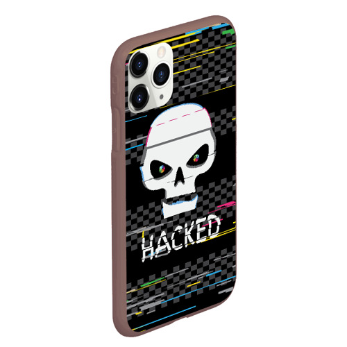 Чехол для iPhone 11 Pro Max матовый Hacked, цвет коричневый - фото 3