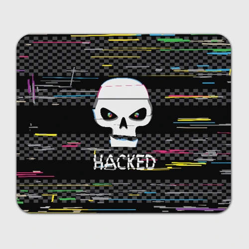 Прямоугольный коврик для мышки Hacked