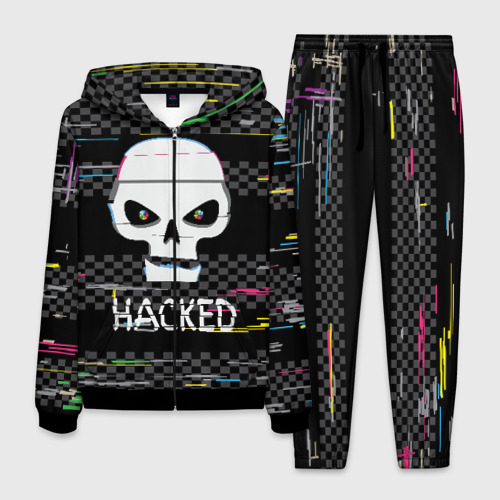 Мужской 3D костюм с принтом Hacked, вид спереди #2