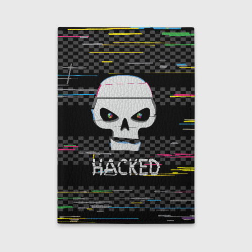 Обложка для автодокументов Hacked, цвет красный